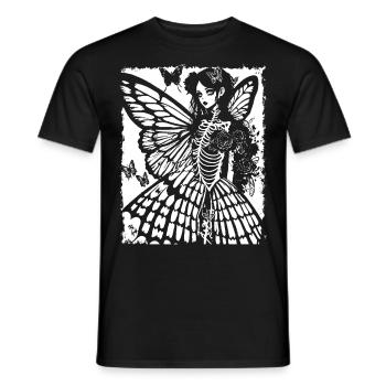Fairycore Ästhetik Grunge Skelett Fee Goth G - Männer T-Shirt - Schwarz - Vorne - AI Model Male 178 light (178cm)