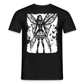Fairycore Ästhetik Skelett Fee Goth Grunge G - Männer T-Shirt - Schwarz - Vorne - AI Model Male 178 light (178cm)