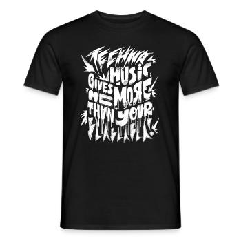 Techno and Electro Music - Men's T-Shirt - black - Front - AI Model Male 178 light (178cm)