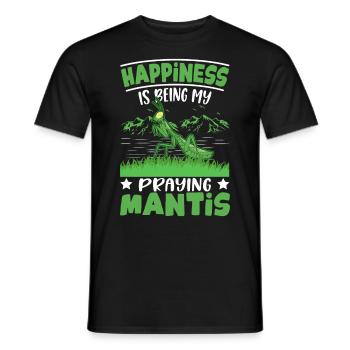 Gottesanbetterin Glück Mantis - Männer T-Shirt - Schwarz - Vorne - AI Model Male 178 light (178cm)