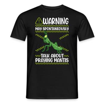 Gottesanbeterin Mantis Fangschrecke - Männer T-Shirt - Schwarz - Vorne - AI Model Male 178 light (178cm)