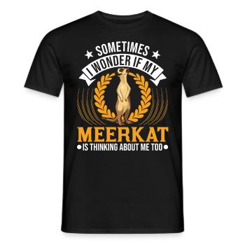 Erdmännchen surikat suricate - T-shirt homme - noir - Devant - AI Model Male 178 light (178cm)