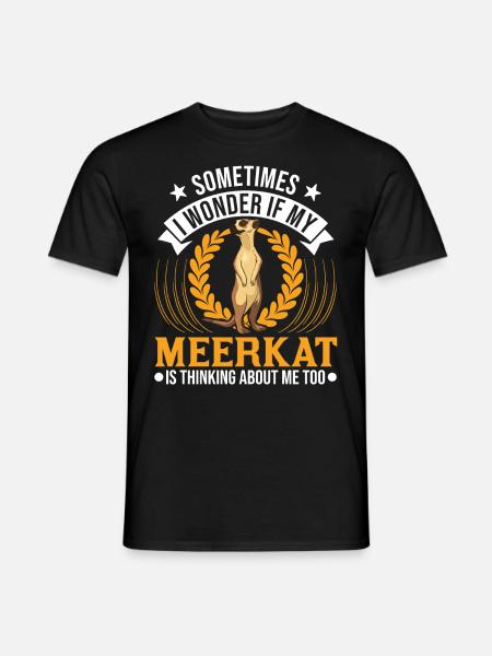 Erdmännchen surikat suricate - T-shirt homme - noir