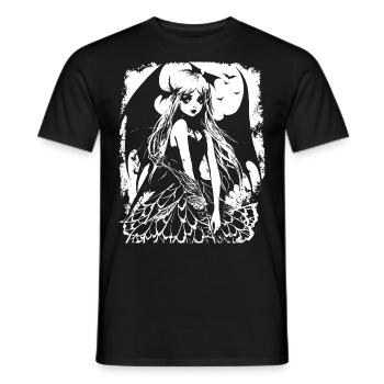 Fairycore Ästhetik Skelett Fee Goth Grunge G - Männer T-Shirt - Schwarz - Vorne - AI Model Male 178 light (178cm)