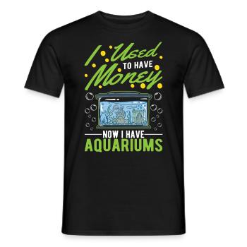 Aquarium Money Aquaristics Aquarist Aquarist - Men's T-Shirt - black - Front - AI Model Male 178 light (178cm)