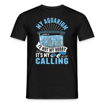 Aquarium Hobby Aquaristics Aquarist Aquarist - Men's T-Shirt - black - Front - AI Model Male 178 light (178cm)