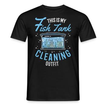 Fish Tank Cleaning Outfit Aquarium Aquarianer - Männer T-Shirt - Schwarz - Vorne - AI Model Male 178 light (178cm)