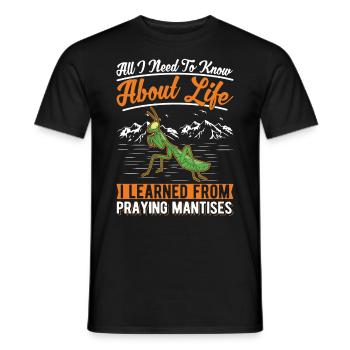 Gottesanbeterin Mantis Fangschrecke - Männer T-Shirt - Schwarz - Vorne - AI Model Male 178 light (178cm)