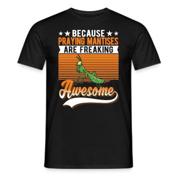 Gottesanbeterin Fangschrecke Mantis - Männer T-Shirt - Schwarz - Vorne - AI Model Male 178 light (178cm)