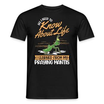 Gottesanbeterin Mantis Fangschrecke - Männer T-Shirt - Schwarz - Vorne - AI Model Male 178 light (178cm)