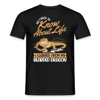 Bartagame Dragon barbu - T-shirt homme - noir - Devant - AI Model Male 178 light (178cm)