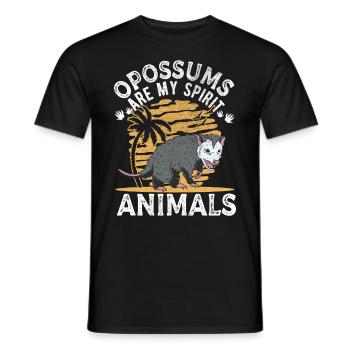 Opossum Spirit Animal Possum Marsupial - T-shirt homme - noir - Devant - AI Model Male 178 light (178cm)
