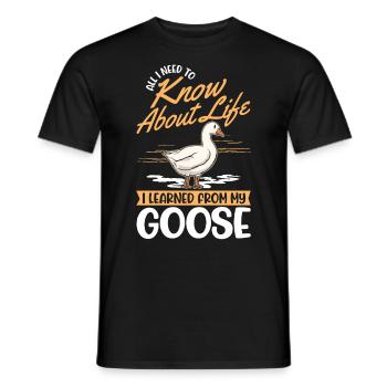 Geese Gift Goose Lovers Goose Breeders - Men's T-Shirt - black - Front - AI Model Male 178 light (178cm)