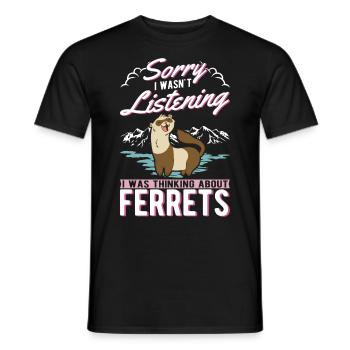Frettchen Liebhaber Ferret Geschenk - Männer T-Shirt - Schwarz - Vorne - AI Model Male 178 light (178cm)