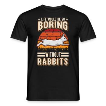Lapin Cadeau Lapin Lapin Lapin - T-shirt homme - noir - Devant - AI Model Male 178 light (178cm)