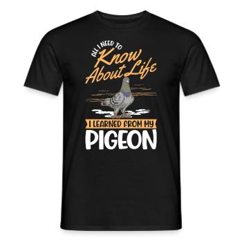 Pigeon pigeon fancier city pigeon carrier pigeon - Men's T-Shirt - black - Front - AI Model Male 178 light (178cm)