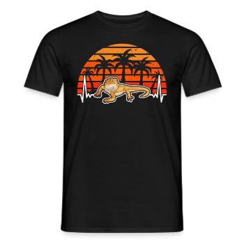 Battement de cœur de dragon barbu - T-shirt homme - noir - Devant - AI Model Male 178 light (178cm)