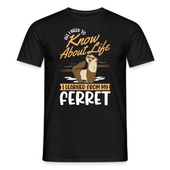 Frettchen Spruch Ferret - Männer T-Shirt - Schwarz - Vorne - AI Model Male 178 light (178cm)