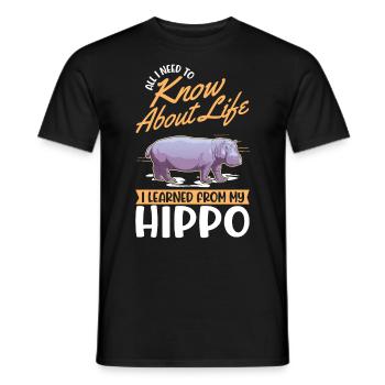 Hippo Cadeau Hippo Hippo Hippo - T-shirt homme - noir - Devant - AI Model Male 178 light (178cm)