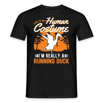 Costume de canard d’Halloween - T-shirt homme - noir - Devant - AI Model Male 178 light (178cm)