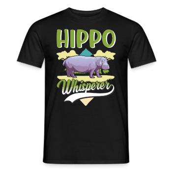 Hippo Whisperer Hippo Hippo - Men's T-Shirt - black - Front - AI Model Male 178 light (178cm)
