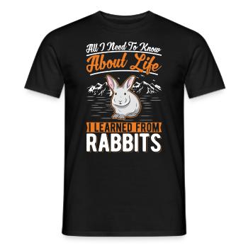 Rabbit Bunny Rabbit Rabbit - Men's T-Shirt - black - Front - AI Model Male 178 light (178cm)