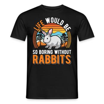 Lapin Cadeau Lapin Lapin Lapin - T-shirt homme - noir - Devant - AI Model Male 178 light (178cm)
