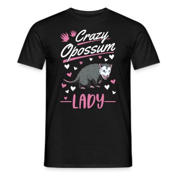 Opossum fou Femme Marsupial de l’opossum - T-shirt homme - noir - Devant - AI Model Male 178 light (178cm)