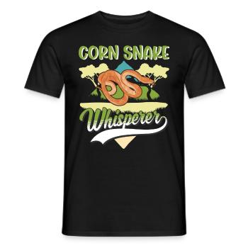 Kornnatter Flüsterer Corn Snake Whisperer - Men's T-Shirt - black - Front - AI Model Male 178 light (178cm)