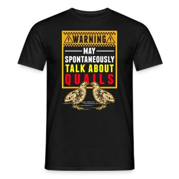 Avertissement Caille Élevage Caille Éleveur de cailles - T-shirt homme - noir - Devant - AI Model Male 178 light (178cm)
