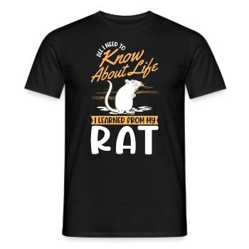 Rat Domestic Rat Rat Owner - Men's T-Shirt - black - Front - AI Model Male 178 light (178cm)