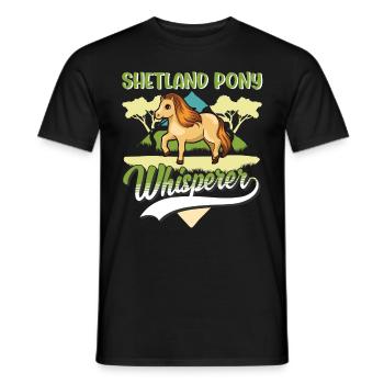 Shetland Pony Flüsterer Shetland Pony Whisperer - T-shirt homme - noir - Devant - AI Model Male 178 light (178cm)