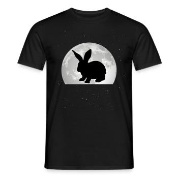 Rabbit Moon Bunny Bunny - Men's T-Shirt - black - Front - AI Model Male 178 light (178cm)