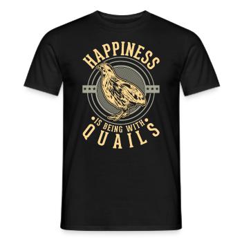 Wachtel Glück Wachtelzucht Wachtelzüchter - Männer T-Shirt - Schwarz - Vorne - AI Model Male 178 light (178cm)