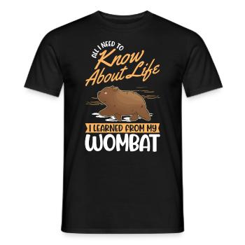 Australischer Wombat - Männer T-Shirt - Schwarz - Vorne - AI Model Male 178 light (178cm)