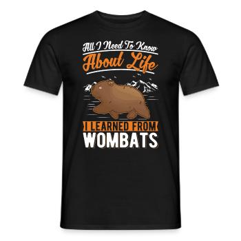 Wombat Australien - Männer T-Shirt - Schwarz - Vorne - AI Model Male 178 light (178cm)