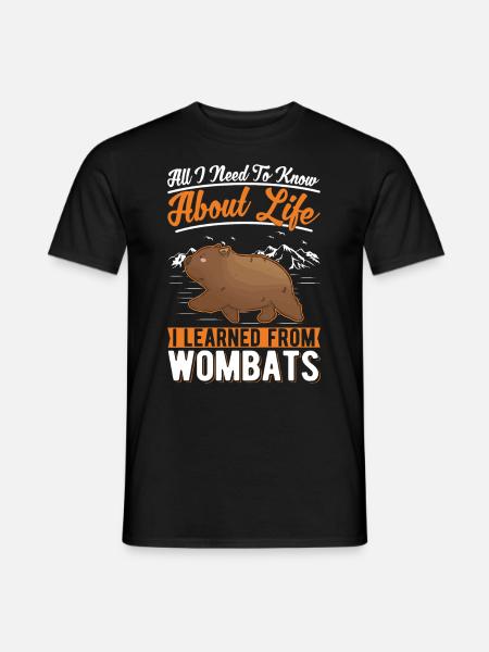 Wombat Australie - T-shirt homme - noir
