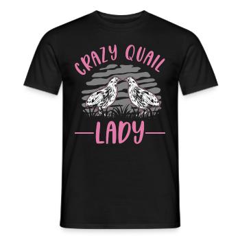 Crazy Quail Femme Éleveur de cailles - T-shirt homme - noir - Devant - AI Model Male 178 light (178cm)