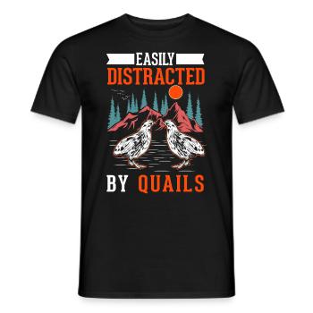 Caille Éleveur Cadeau Caille - T-shirt homme - noir - Devant - AI Model Male 178 light (178cm)