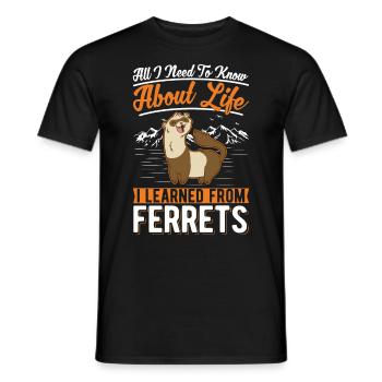Frettchen Liebhaber - Männer T-Shirt - Schwarz - Vorne - AI Model Male 178 light (178cm)