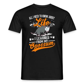 Opossum Cadeau Marsupial Opossum - T-shirt homme - noir - Devant - AI Model Male 178 light (178cm)