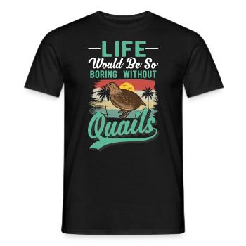 Warnung Wachtel Wachtelzucht Wachtelzüchter - Männer T-Shirt - Schwarz - Vorne - AI Model Male 178 light (178cm)