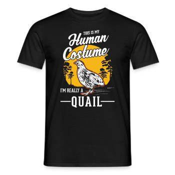 Wachtel Halloween Quail Costume Humain - T-shirt homme - noir - Devant - AI Model Male 178 light (178cm)
