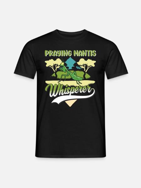 Gottesanbeterin Flüsterer Mantis Fangschrecke - Männer T-Shirt - Schwarz