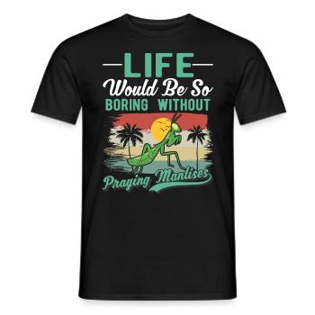 Mante religieuse Cadeau Mante Mante Mante Mante Mante Mante - T-shirt homme - noir - Devant - AI Model Male 178 light (178cm)