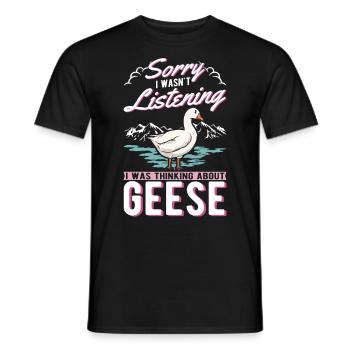 Oies Cadeau Oie Éleveur Oie Oie - T-shirt homme - noir - Devant - AI Model Male 178 light (178cm)
