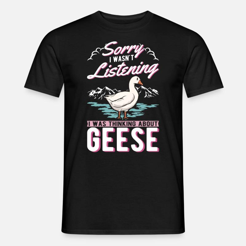 Gänse Geschenk Gänsezüchter Gans - Männer T-Shirt - Schwarz