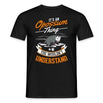 Opossum Ding Possum Marsupial - Men's T-Shirt - black - Front - AI Model Male 178 light (178cm)