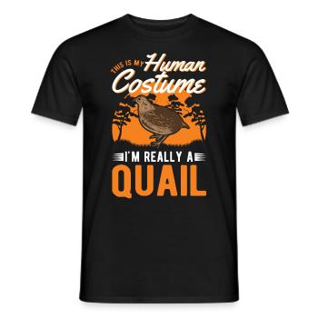 Wachtel Halloween Quail Costume Humain - T-shirt homme - noir - Devant - AI Model Male 178 light (178cm)