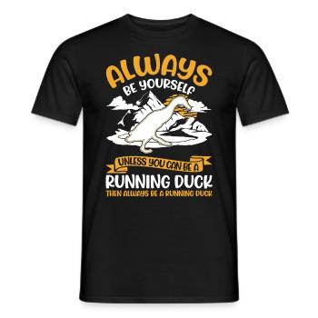 Indian Running Duck Gift Running Duck - Men's T-Shirt - black - Front - AI Model Male 178 light (178cm)
